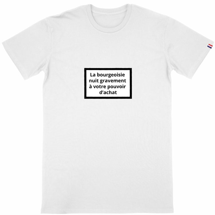 T-shirt Homme Made in France 100% Coton Bio Révolution - face_blanc