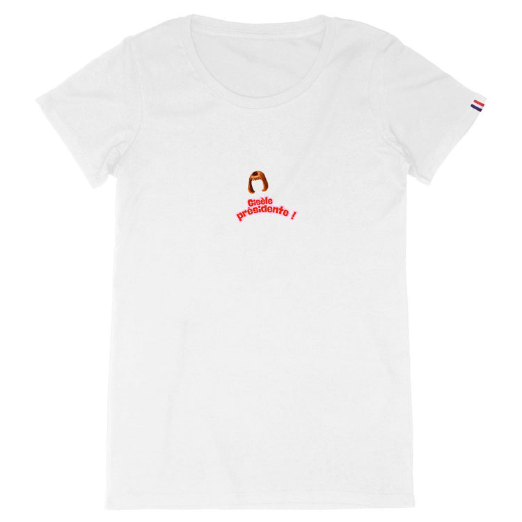 T-shirt Femme Made in France 100% Coton Bio La retraite c'est 60 ans - face_blanc