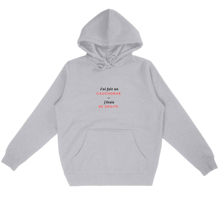 Sweat à capuche 85 % Coton Bio Robespierre avait raison ! - face_gris