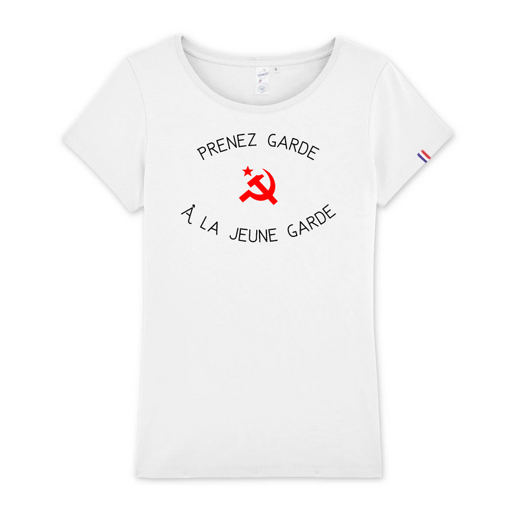 T-shirt Femme Made in France 100% Coton Bio Prenez garde à la jeune garde