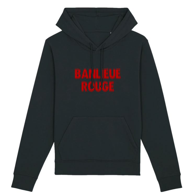 Sweat à capuche Unisexe Coton Bio Banlieue Rouge