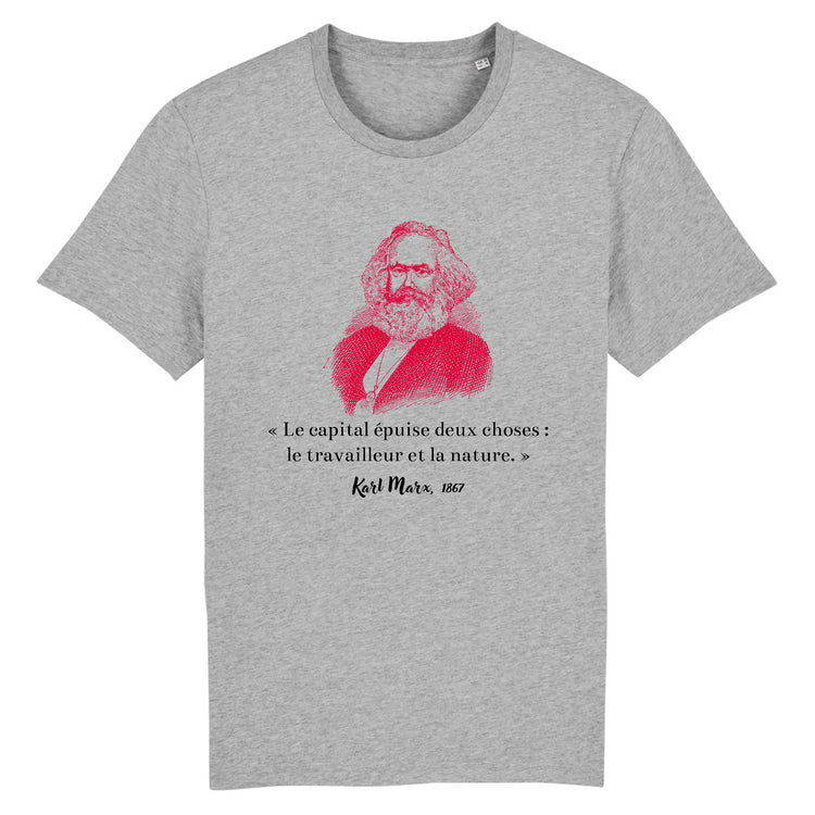 T-shirt Unisexe 100% Coton Bio Le capital épuise deux choses