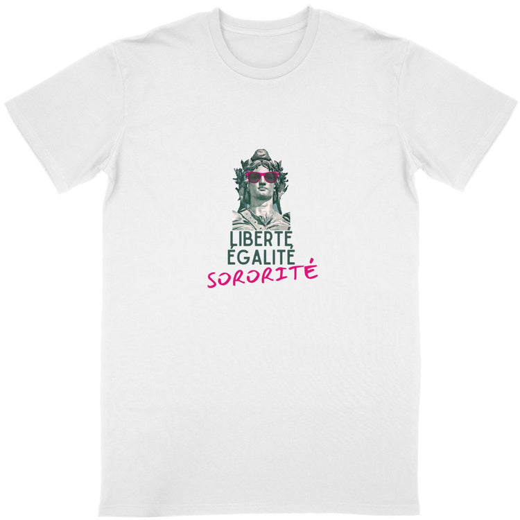T-shirt Unisexe 100% coton bio Liberté Égalité Sororité