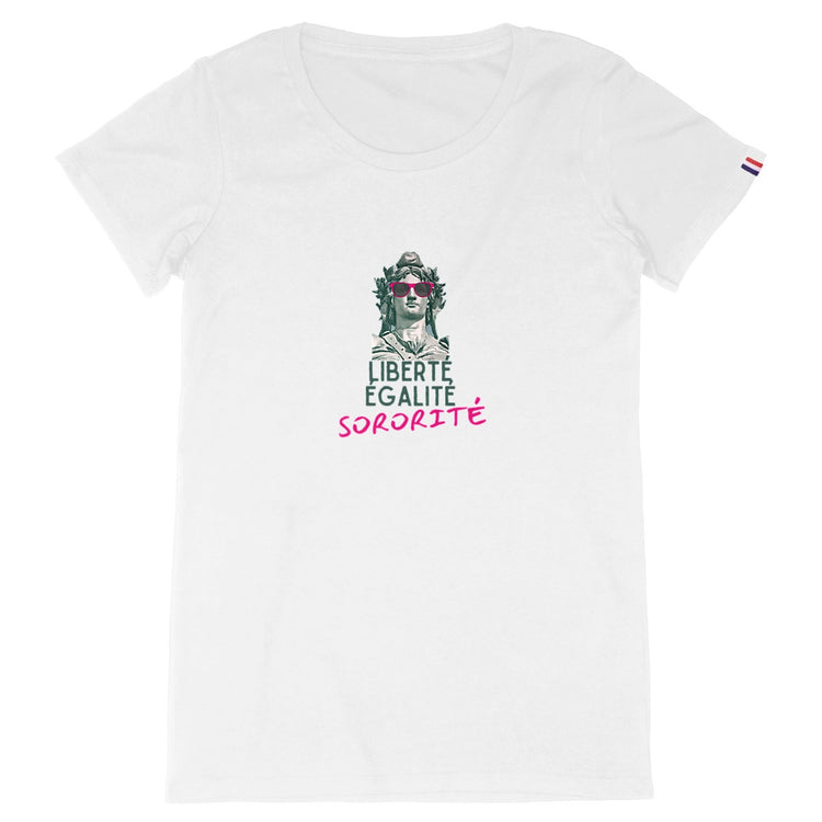 T-shirt Femme Made in France 100% Coton bio Liberté Égalité Sororité