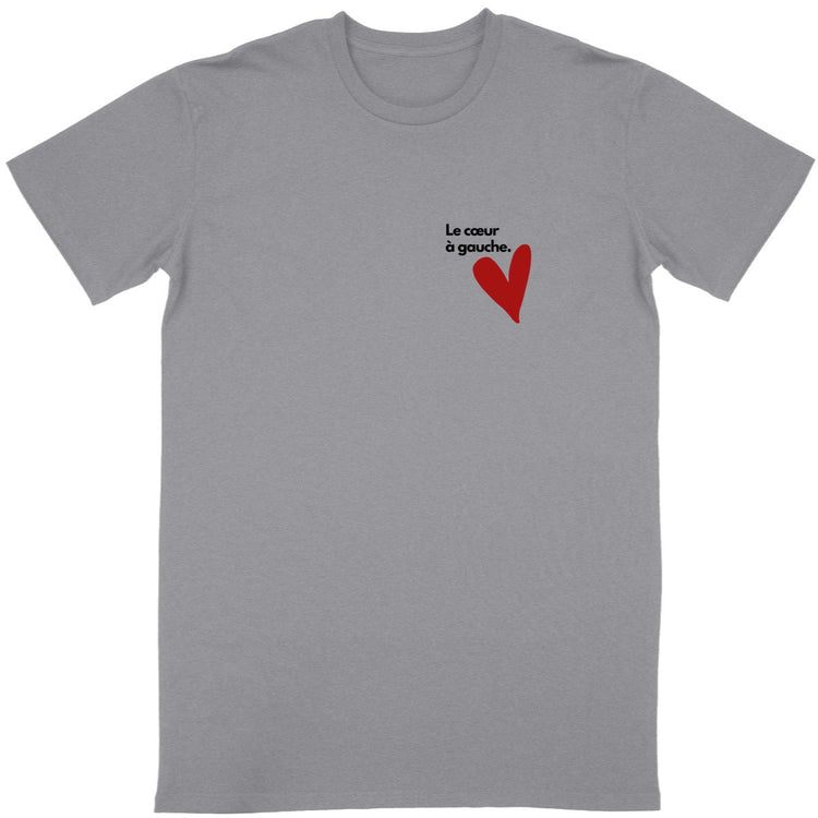 T-shirt Unisexe 100% Coton Bio Le cœur à gauche
