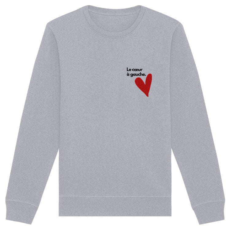 Sweat Unisexe 85% Coton Bio Le cœur à gauche