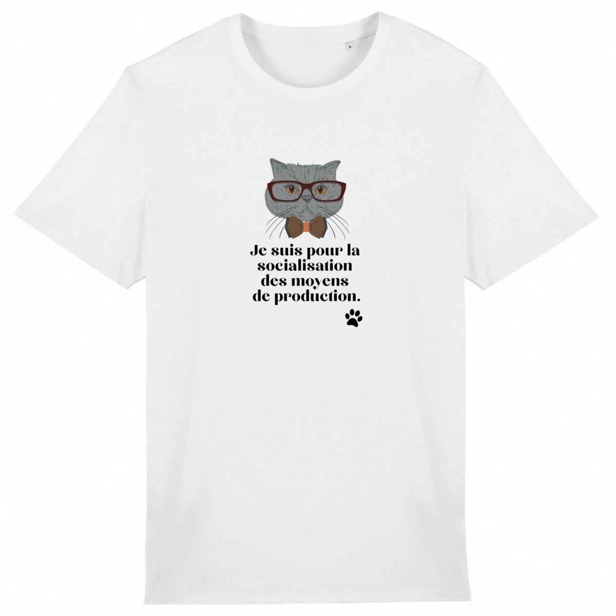 T-shirt Unisexe 100% Coton Bio Gauche caviar - face_blanc