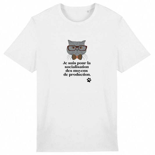 T-shirt Unisexe 100% Coton Bio Gauche caviar - face_blanc