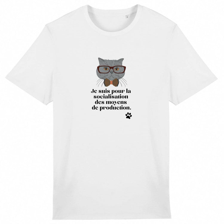 T-shirt Unisexe 100% Coton Bio Gauche caviar - face_blanc