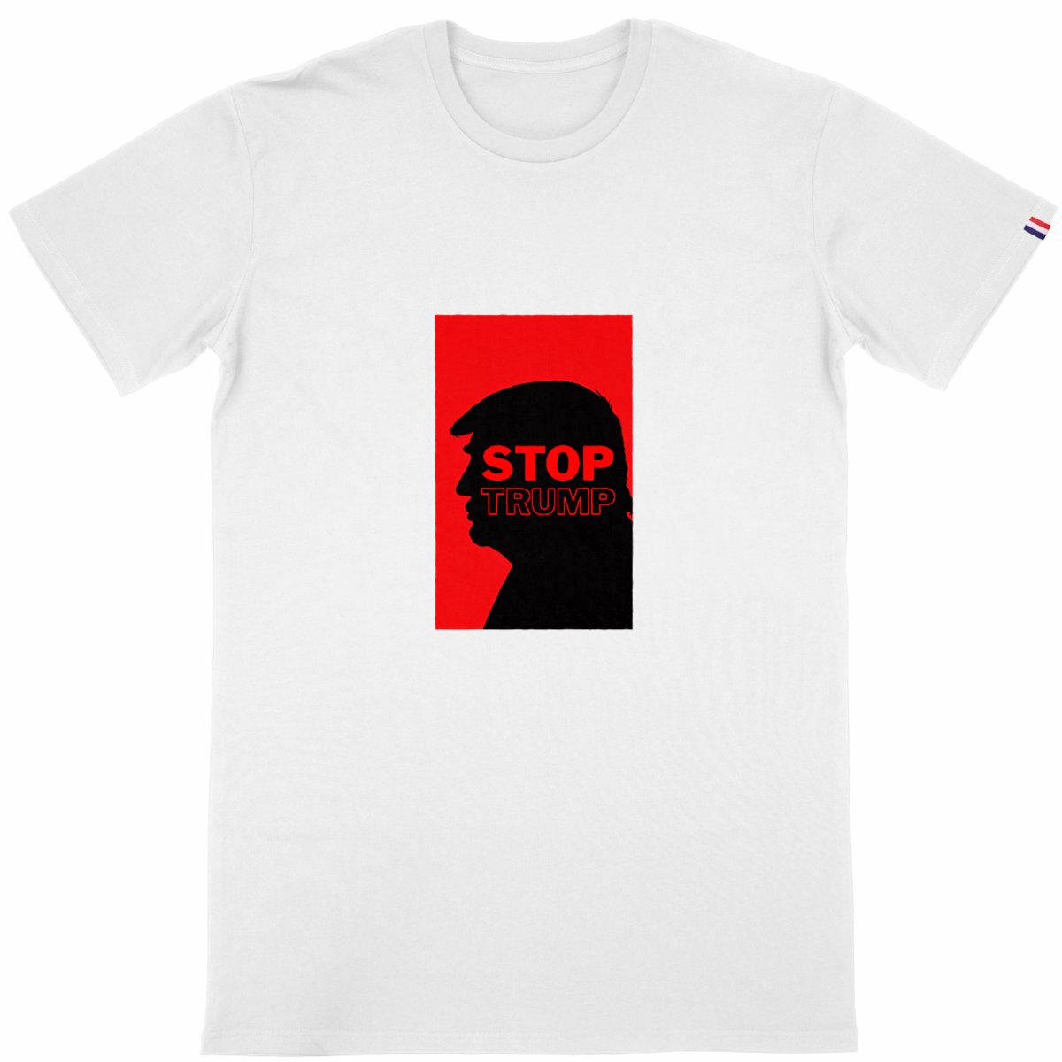 T-shirt Homme Made in France 100% Coton Bio Révolution - face_blanc