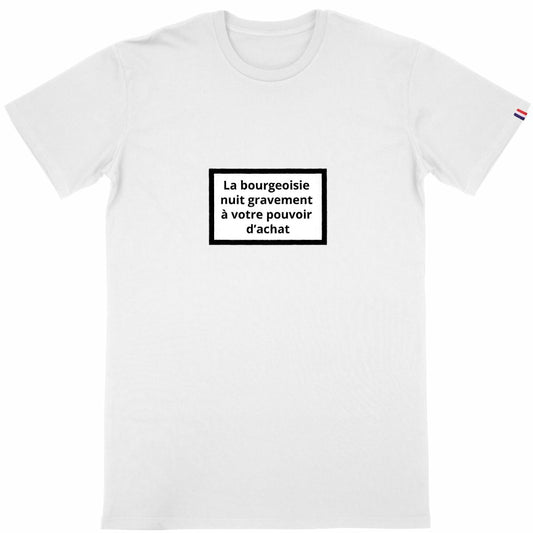 T-shirt Homme Made in France 100% Coton Bio Révolution - face_blanc
