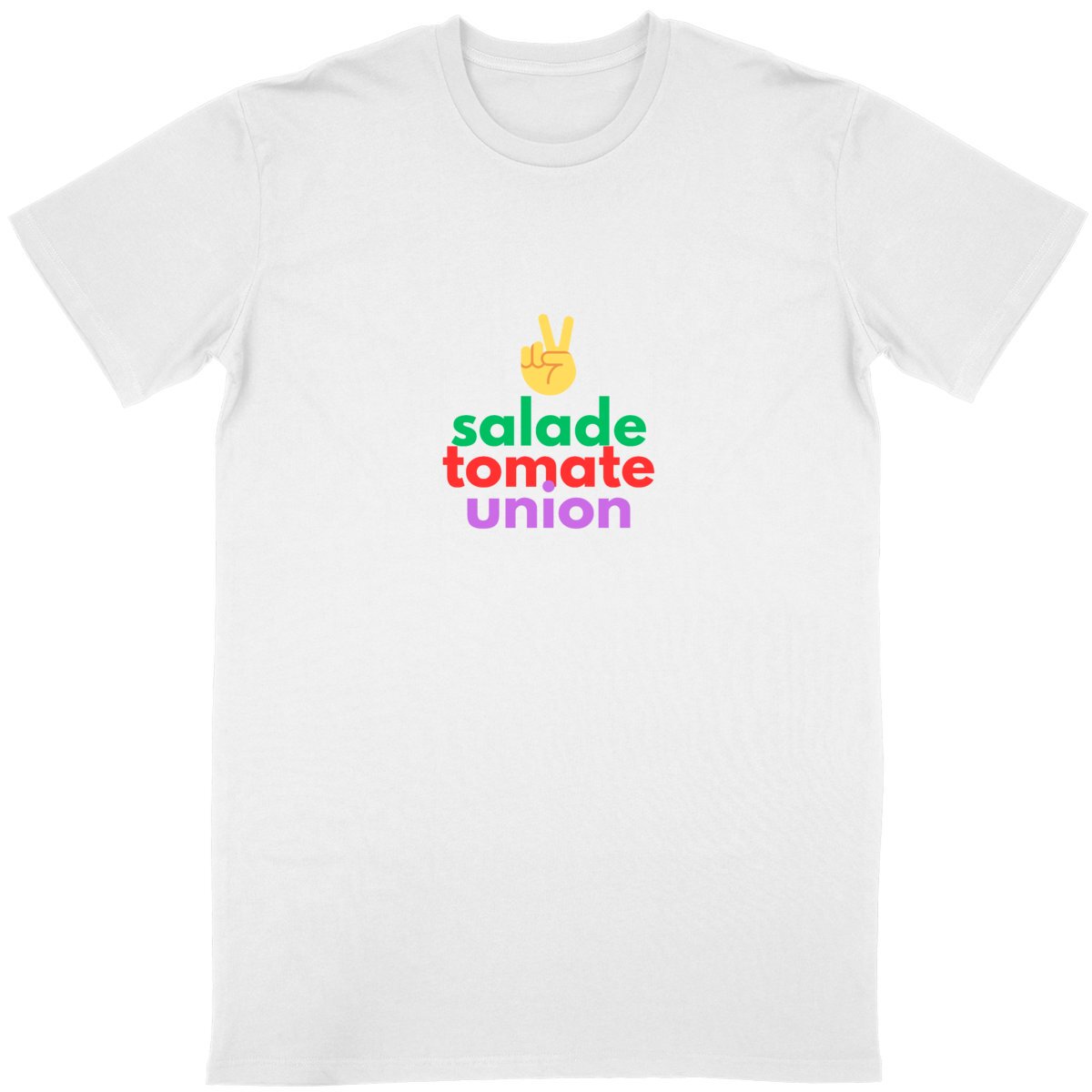 T-shirt Unisexe 100% Conversion Bio Salade Tomate Union - face_blanc