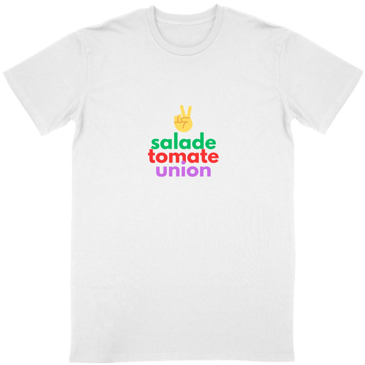 T-shirt Unisexe 100% Conversion Bio Salade Tomate Union - face_blanc