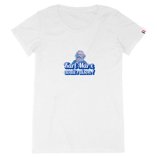 T-shirt Femme Made in France 100% Coton Bio Révolution - face_blanc