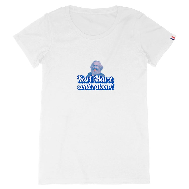 T-shirt Femme Made in France 100% Coton Bio Révolution - face_blanc