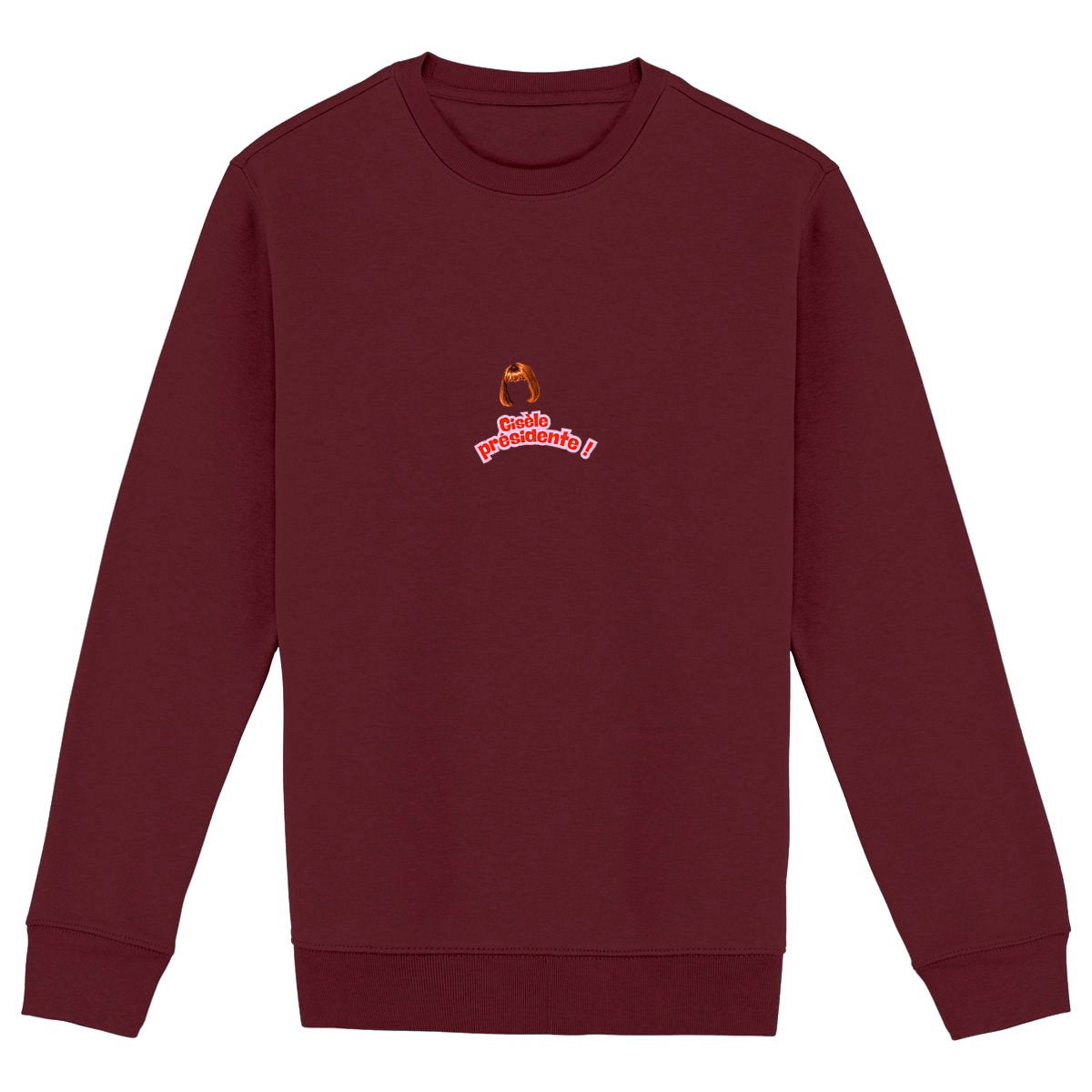 Sweat Unisexe 85% Coton Bio La retraite c'est 60 ans - face_bordeaux
