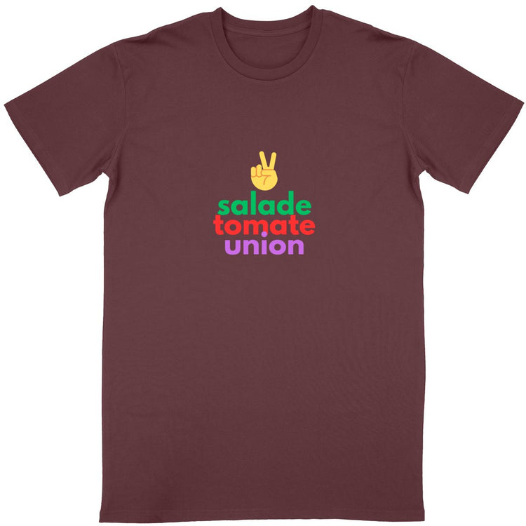 T-shirt Unisexe 100% Conversion Bio Salade Tomate Union - face_bordeaux