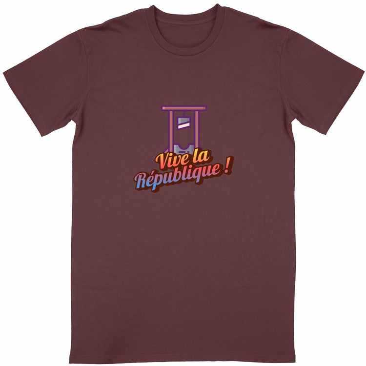 T-shirt Unisexe coton Vive la République ! - face_bordeaux