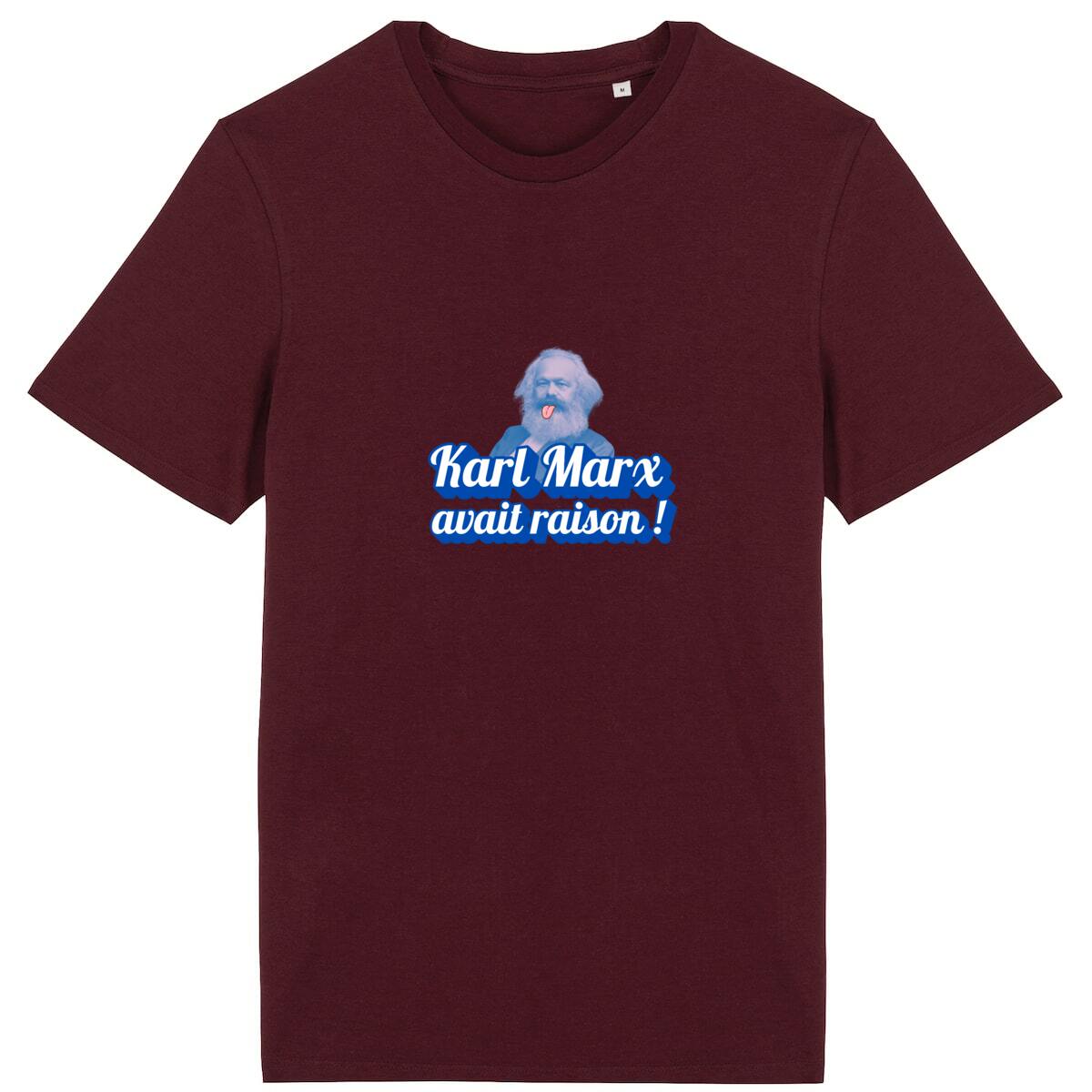 T-shirt Unisexe 100% Coton Bio Révolution - face_bordeaux