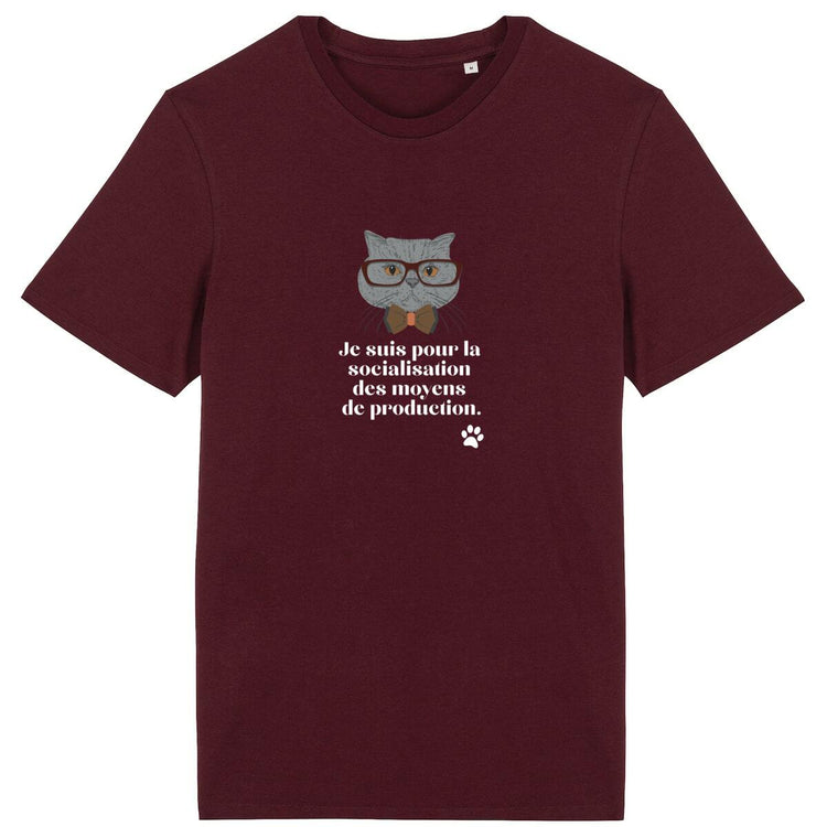 T-shirt Unisexe 100% Coton Bio Gauche caviar (B) - face_bordeaux