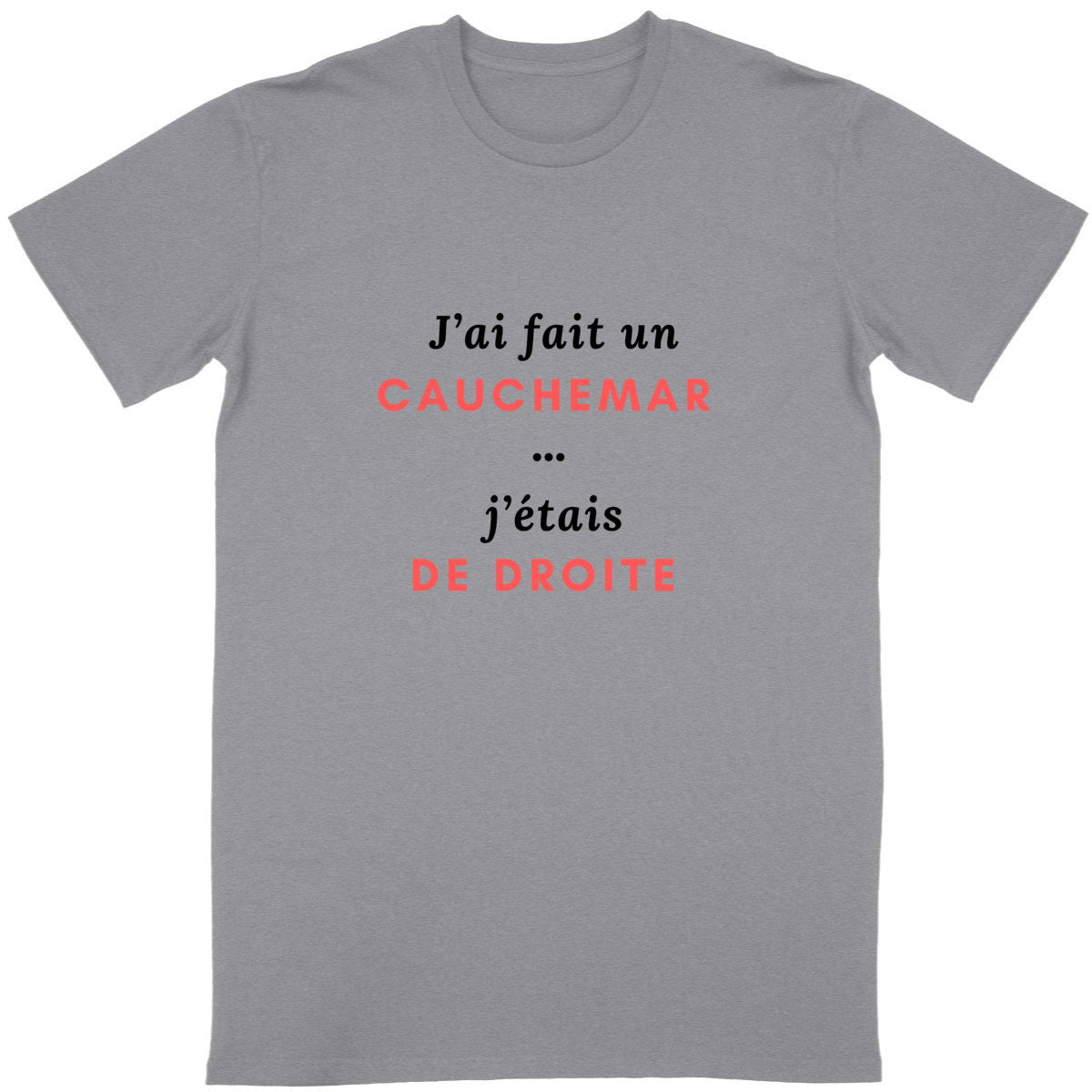T-shirt Unisexe 100% Coton conversion bio Robespierre avait raison ! - face_gris