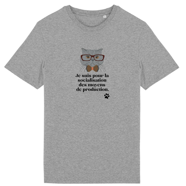 T-shirt Unisexe 100% Coton Bio Gauche caviar - face_gris