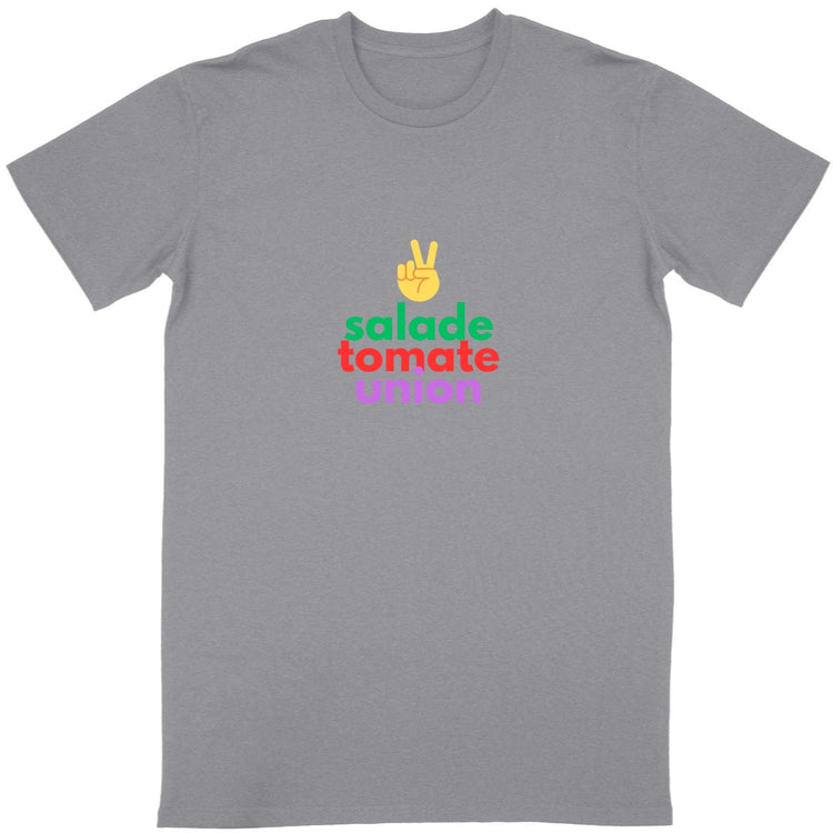 T-shirt Unisexe 100% Conversion Bio Salade Tomate Union - face_gris