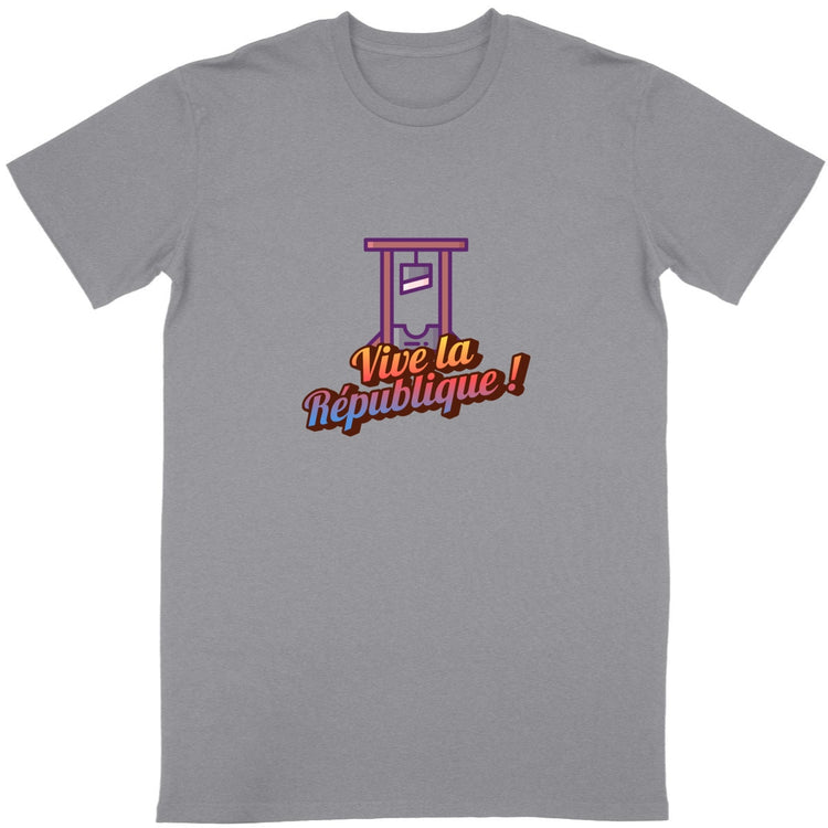 T-shirt Unisexe coton Vive la République ! - face_gris