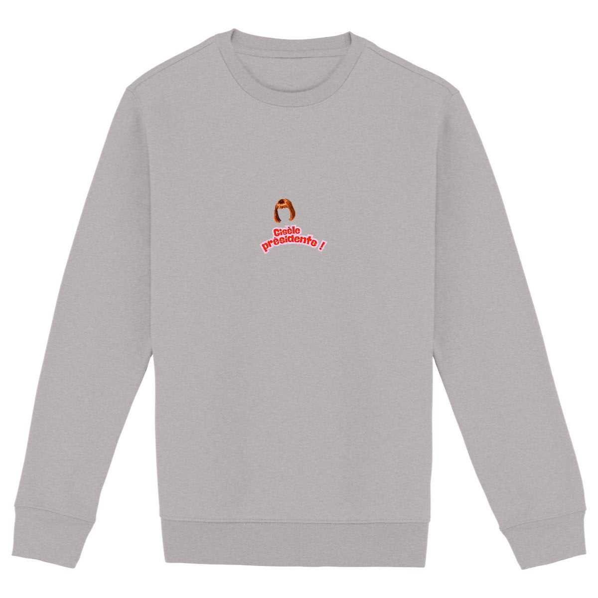Sweat Unisexe 85% Coton Bio La retraite c'est 60 ans - face_gris