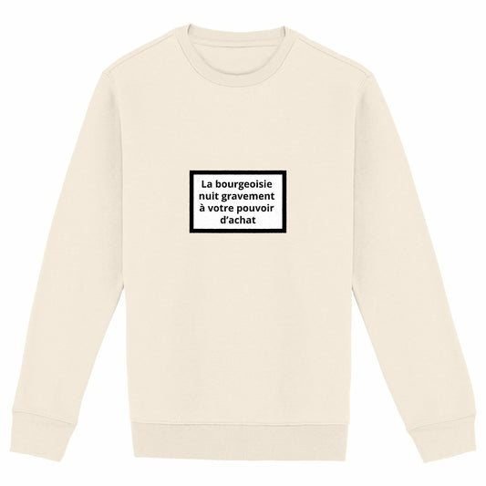 Sweat Unisexe 85% Coton Bio Révolution - face_ivoire