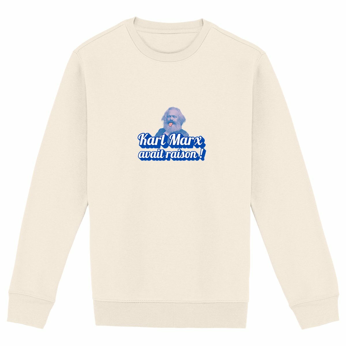 Sweat Unisexe 85% Coton Bio Révolution - face_ivoire