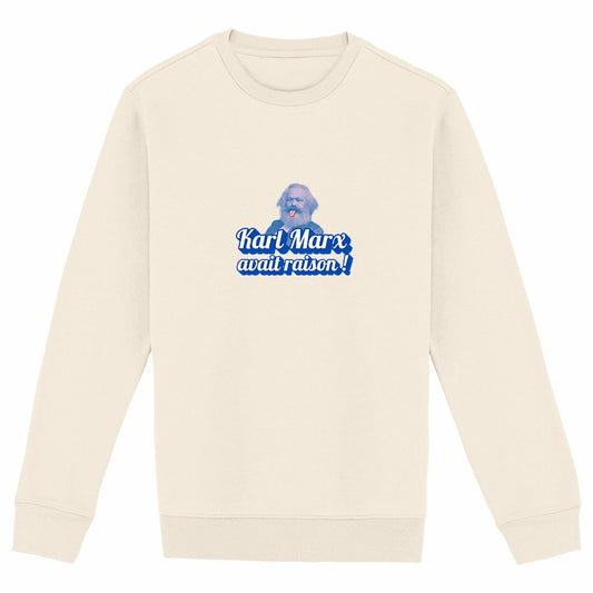 Sweat Unisexe 85% Coton Bio Révolution - face_ivoire