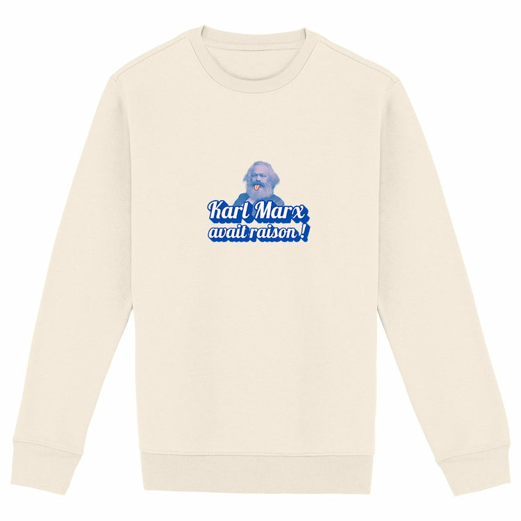 Sweat Unisexe 85% Coton Bio Révolution - face_ivoire