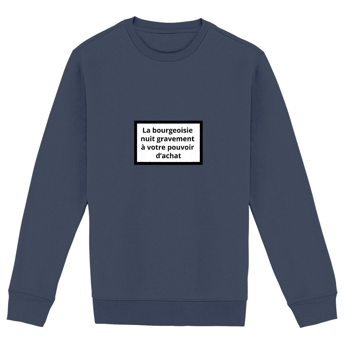 Sweat Unisexe 85% Coton Bio Révolution - face_marine