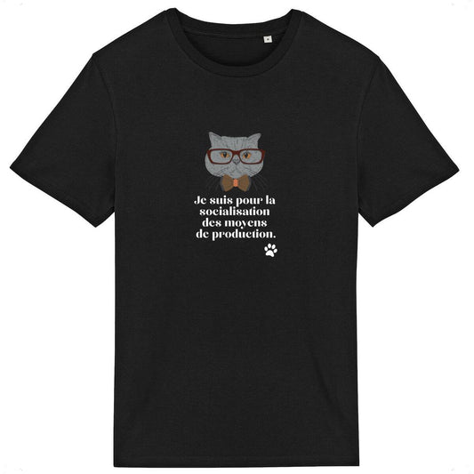 T-shirt Unisexe 100% Coton Bio Gauche caviar (B) - face_noir