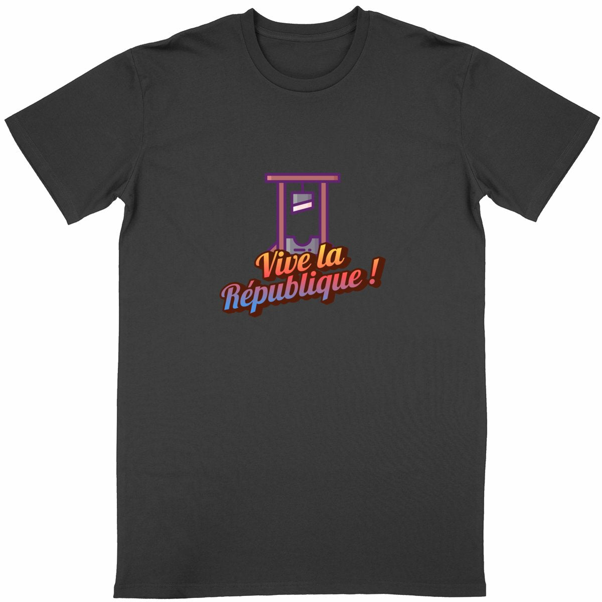 T-shirt Unisexe coton Vive la République ! - face_noir