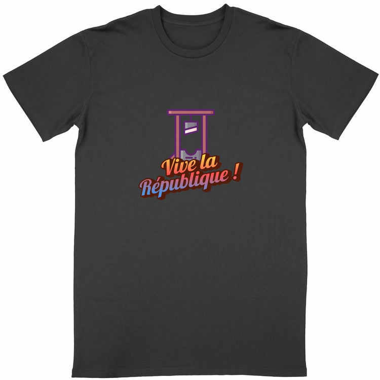 T-shirt Unisexe coton Vive la République ! - face_noir