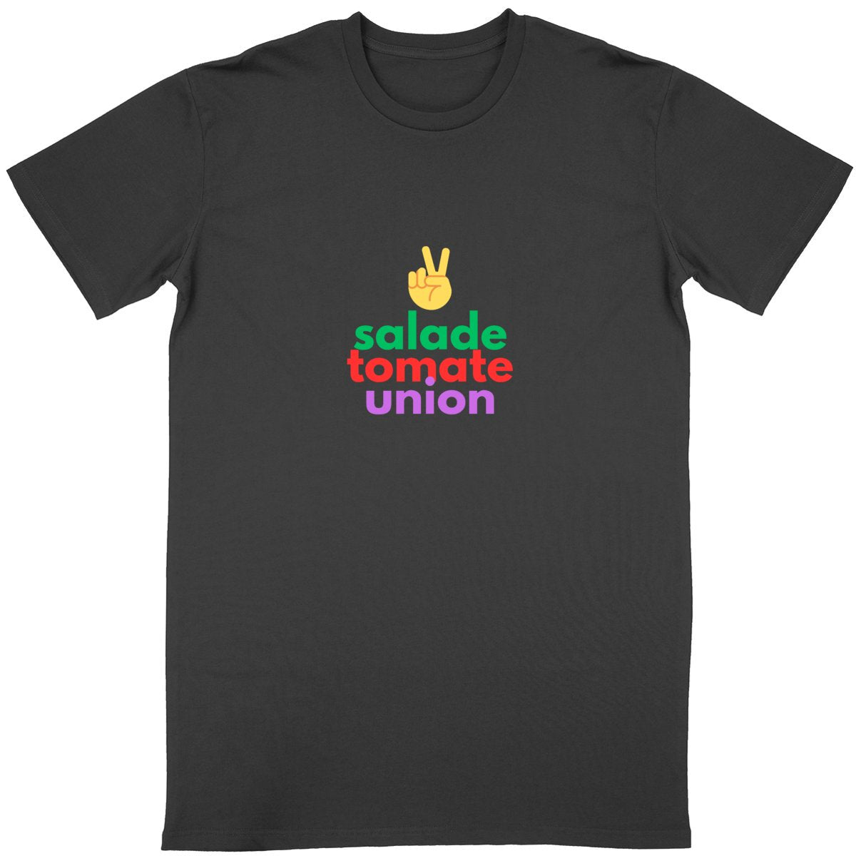 T-shirt Unisexe 100% Conversion Bio Salade Tomate Union - face_noir