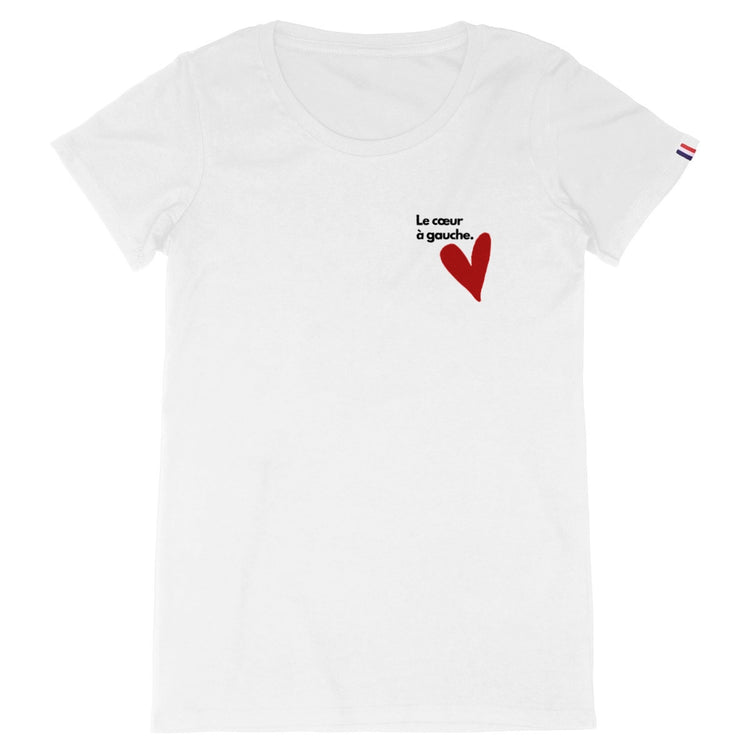 T-shirt Femme Made in France 100% Coton Bio Le cœur à gauche
